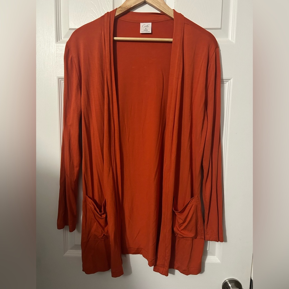 Cielo Terracotta Open Front Cardigan